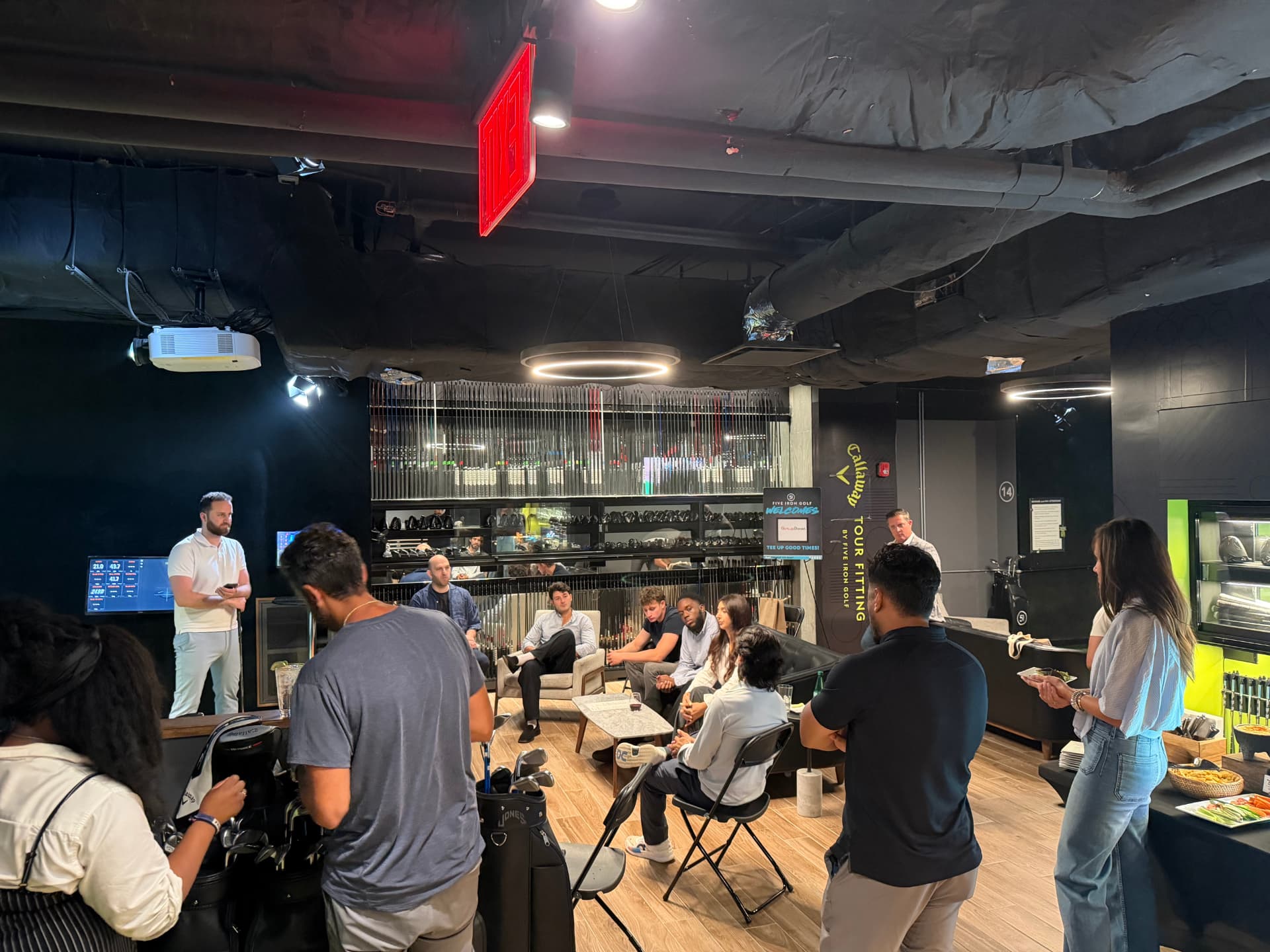 Founder and investor golf simulator event
